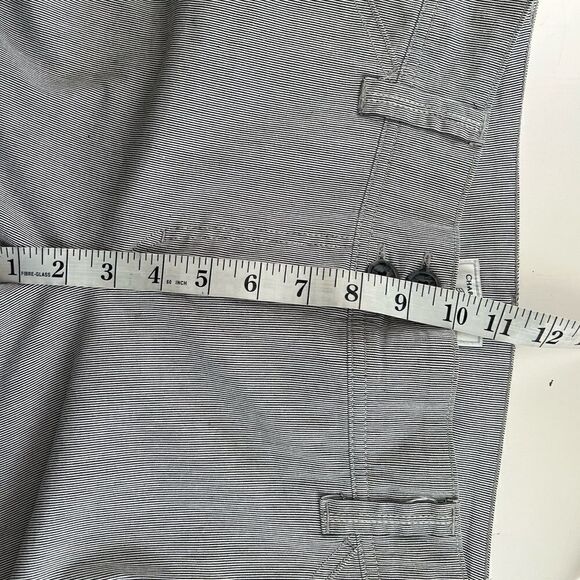 Charter Club Gray Pinstripe Cropped Cotton Blend Pants Size 8 - Picture 11 of 13